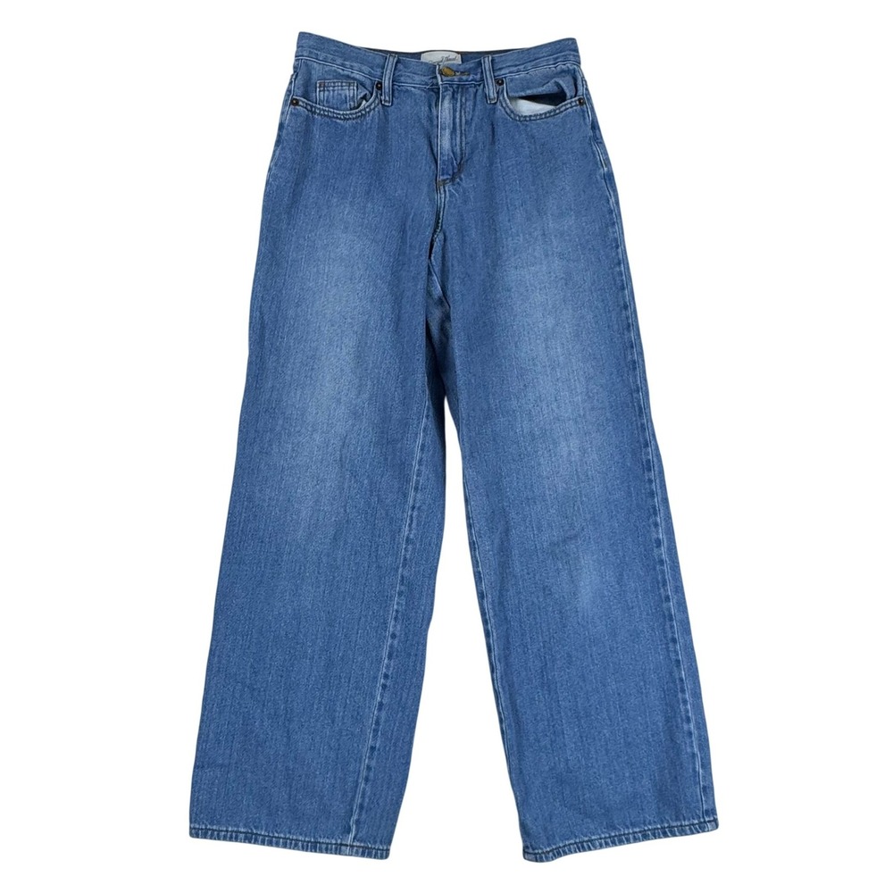 Universal Thread Relaxed‎ Wide Leg Jeans Medium Wash Blue Denim Women Size 2/26R
